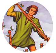 7 de Bastos - Significado en el Tarot