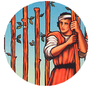 9 de Bastos - Significado en el Tarot